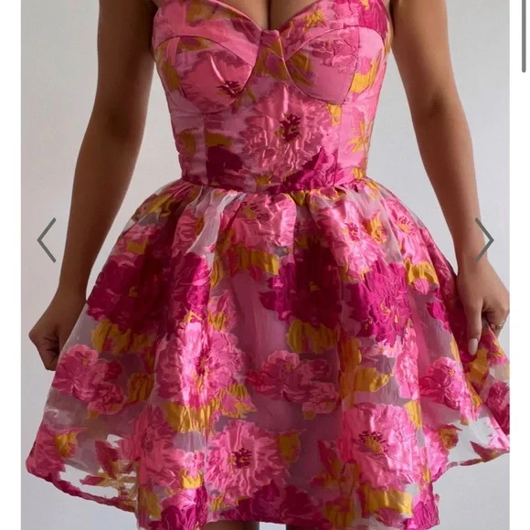 Showpo Brailey Floral Bustier Dress New With Tags - Picture 2 of 9